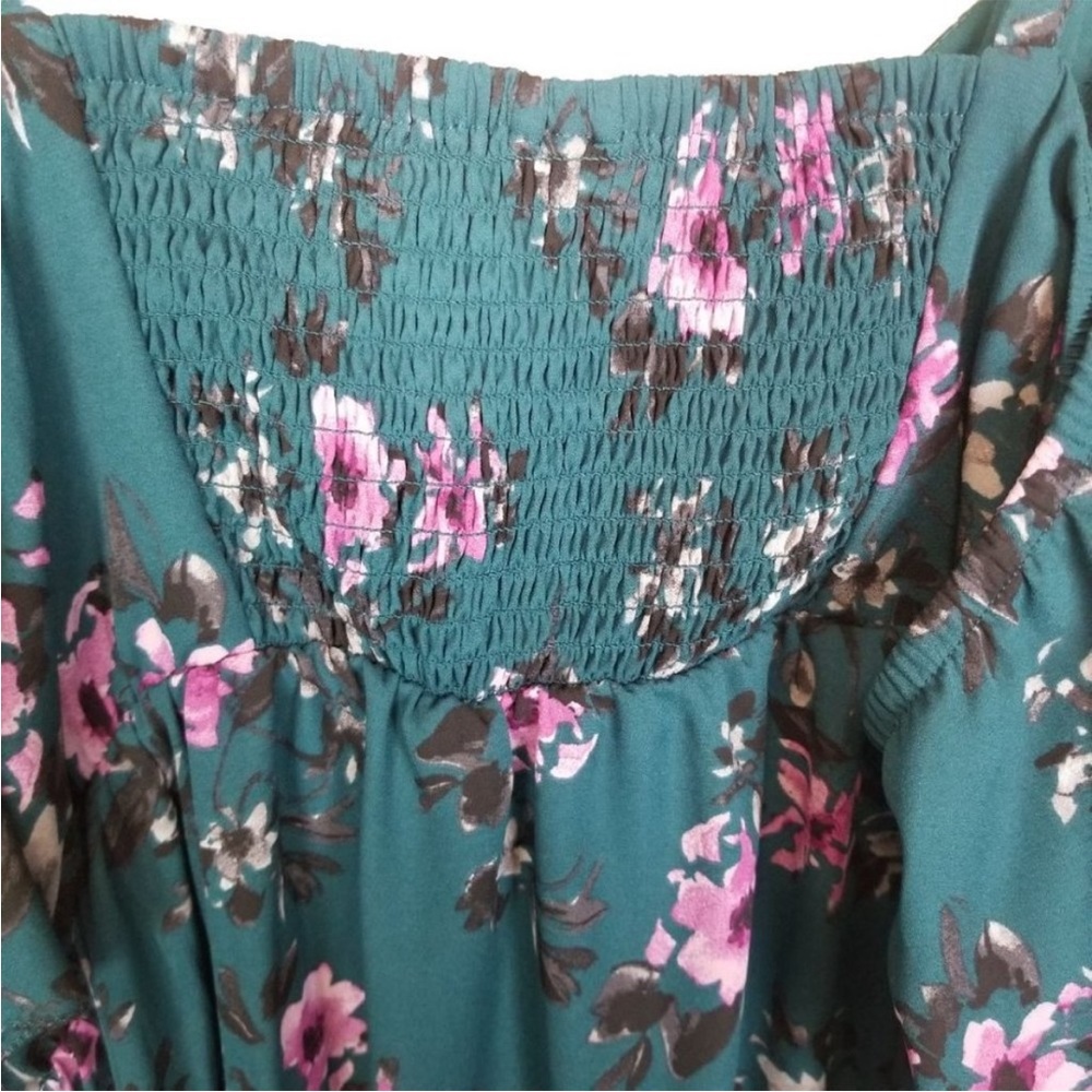 Cold Shoulder Smocked Blouse - Picture 7 of 16
